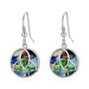 KNTTZZI Celtic Knot Silver Earrings Abalone Shell Celtic Earrings Tulip