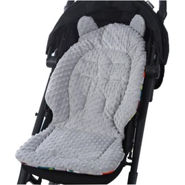 Pram Liner Baby Stroller Seat Cushion Car Seat Insert Universal Head and Body Support Cushion for Infant Newborn Baby Soft Soothing Buggy Pushchair Baby High Chair Cushion Seat Pad Reversible