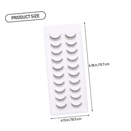 WOONEKY 10pairs Makeup Eyelashes Soft Chemical Fiber False Lashes for Natural Look Comfortable Wear for All-day Beauty