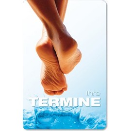 Appointment Cards (Pack of 100) for Foot Care Pedicure - Appointment Card "Blue Fresh"