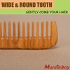 Moreinday Wooden Comb for Women, Wide Tooth Comb for Curls,