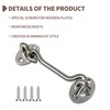 TOPYWMSP Hook and Eye Latch 1Pcs 4 Inch Stainless Steel