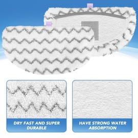 4 Pack PowerFresh Replacement Steam Mop Pads Compatible with Bissell PowerFresh Steam Mop, Fits 1940, 1806, 1544, 1440 Series, Microfiber Scrubbing Pads for Sealed Hard Floors