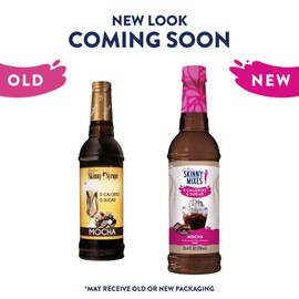 Jordan's Skinny Mixes Jordan's Skinny Syrups Sugar Free Coffee Syrup, Mocha Flavor Drink Mix, Zero Calorie Flavoring for Chai Latte, Protein Shake, Food & More, Gluten Free, Keto Friendly, 25.4 Fl Oz, 1 Pack