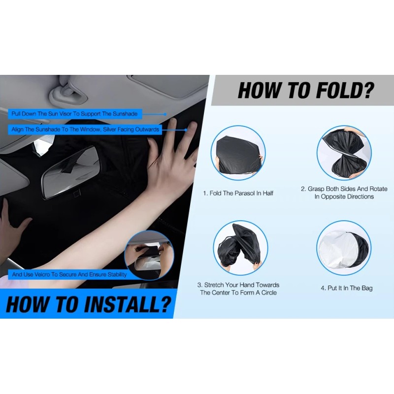 Neverland 1pc Car Windshield Front Window Sun Shade Cover Visor