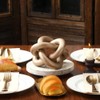 Pinafresa Coffee Table Decoration-Hand Carved 3 Link Wood Knot Decor,