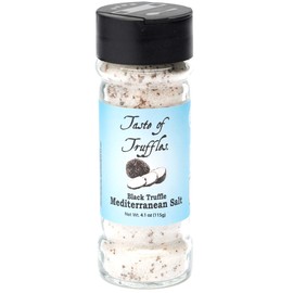 Black Mediterranean Sea Salt 4.1 oz (115g) Gourmet Food Condiments Vegan Vegetarian & Gluten Free - No MSG and Non-GMO