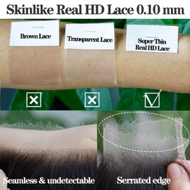 Body Wave 5x5 HD Lace Closure Invisible and Breathable Real HD Lace Closure 100% Human Hair with Tiny Single Knots Full Density Hair Natural Hairline (12inches)