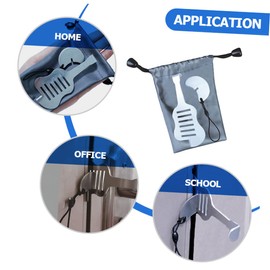 Operitacx 3 Sätze Türstopper tragbar für unterwegs Wohnung Fahrtürschloss Hotel Türschloss Reisesperren Hoteltürschlösser für Reisende sicheres Reiseschloss Hotel-Reiseschloss Metall Silber