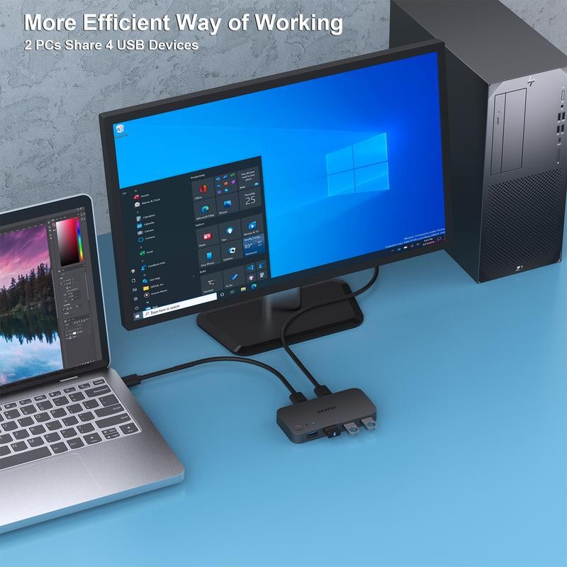 BENFEI 4 Ports USB 3.0 Switch between 2 Computers