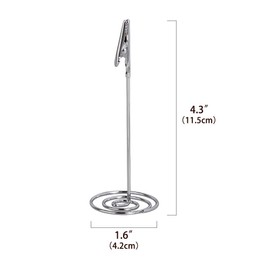 Memo Clip Memo Holder Memo Stand Card Holder Photo Holder Silver Set of 10