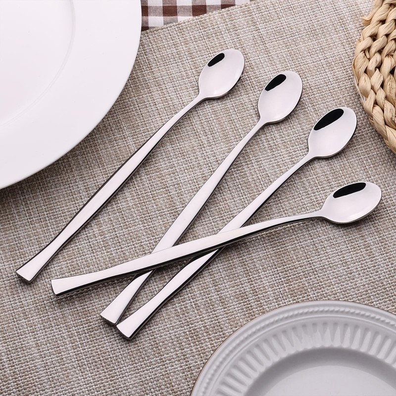 Lesbin Cucharas para helado de mango largo, 8 piezas, 7.28