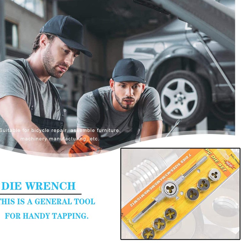 WANGR 8 Pcs Metric Dies Set - Tap and Die