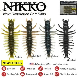 NIKKO ZaZa 3" HELLGRAMMITE floating, scented, durable soft bait - Fusion