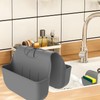 Sponge Holder for Kitchen Sink, Silicone Sink Saddle Caddy Organizer