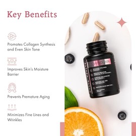 Bella Vérité - Suplemento diario de colágeno para mujeres y hombres, vitaminas esenciales para una tez juvenil, radiante y salud general, apoya la pie