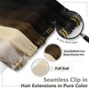 Full Shine Clip in Human Hair Extensions for Women 14inch