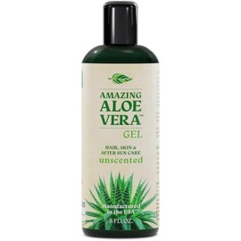 Green Leaf Naturals Aloe Vera Gel for Skin, Face and Hair, 8-Ounce