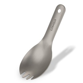 Lixada Spoon Sparking Spoon Cutlery Set Outdoor Cutlery Set Titanium Stainless Steel Foldable Outdoor Camping