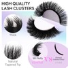 Vznffur Fluffy Lash Clusters Thick Volume Eyelash Clusters 200D 10-18MM