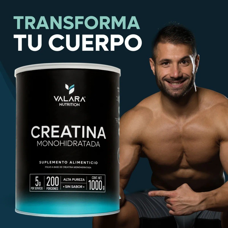 Valara Creatina Monohidratada De Alta Pureza Sin Sabor 1kg