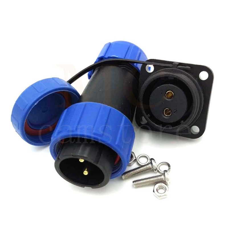 SP21 IP67 2PIN Waterproof Connector, 30A 500V Solder Plug Socket