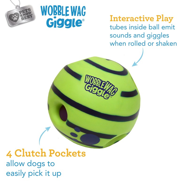 Wobble Wag Giggle Ball | Rolling Enrichment Toy for Fun