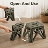 Folding Camp Stool for Outdoor Seating - Compact Plastic Seat