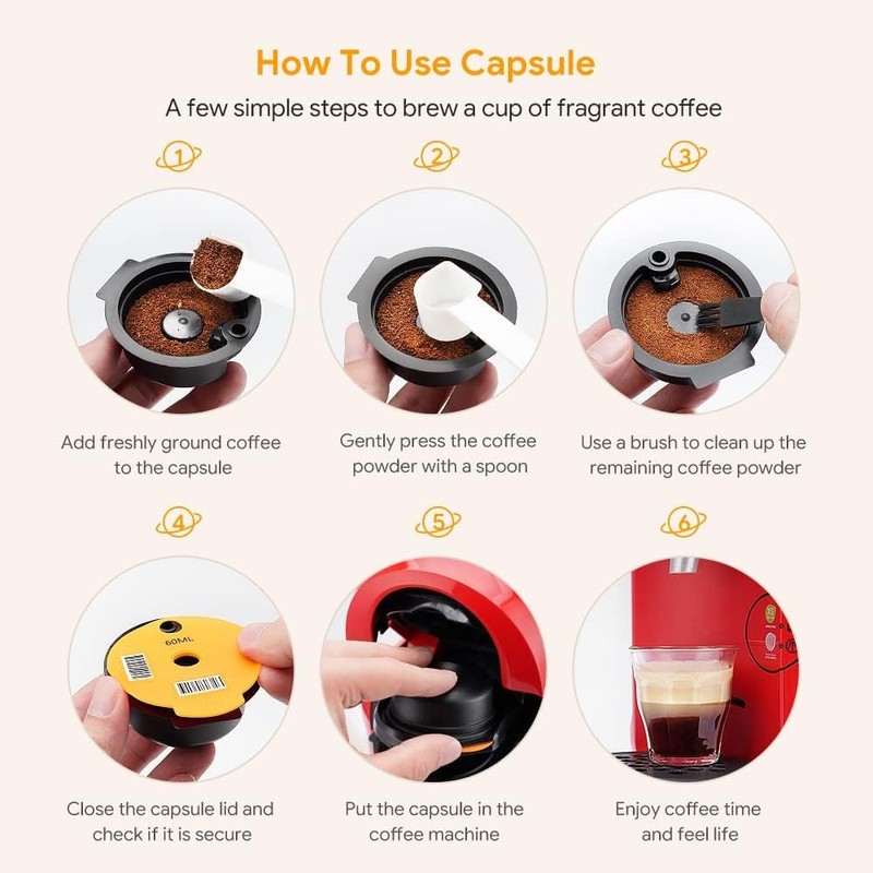 RECAFIMIL Capsulas tassimo reusable coffee compatible for tassimo Cápsula de