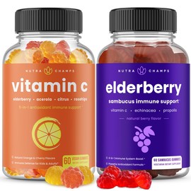 NutraChamps NutraChamps (2-Pack) Vitamin C Gummies and Elderberry Gummies Bundle