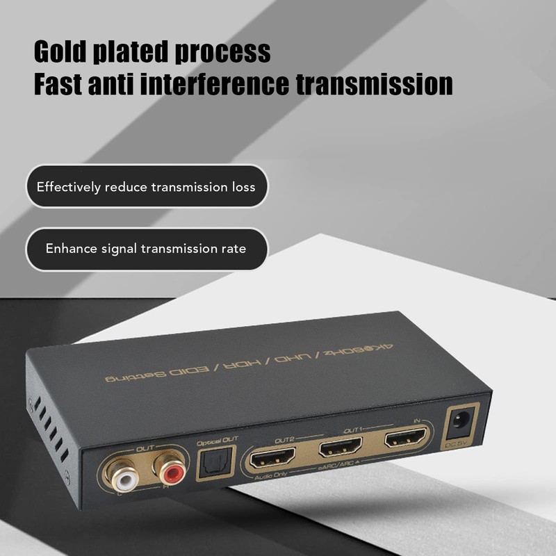 HDR HDMI ARC Video Audio Extractor Splitter with Optical and
