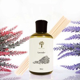 PRISTINE Lavender Dream Diffuser Refill with Free Reed Stick | Fresh Lavender & Eucalyptus Room Fragrance Reed Diffusers, Oil & Room Diffusers with Reeds Stick Set | Home Fragrance Scent Refill