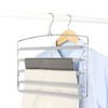 TOPIA HANGER Pants Hangers Space Saving, 3-Pack Swing Arm Pants