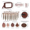 Brochas Maquillaje Profesional Herramientas Cosméticas 56pzs Color Marrón