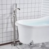 Senlesen Bathroom Single Handle Freestanding Bathtub Faucet Floor Mounted Waterfall
