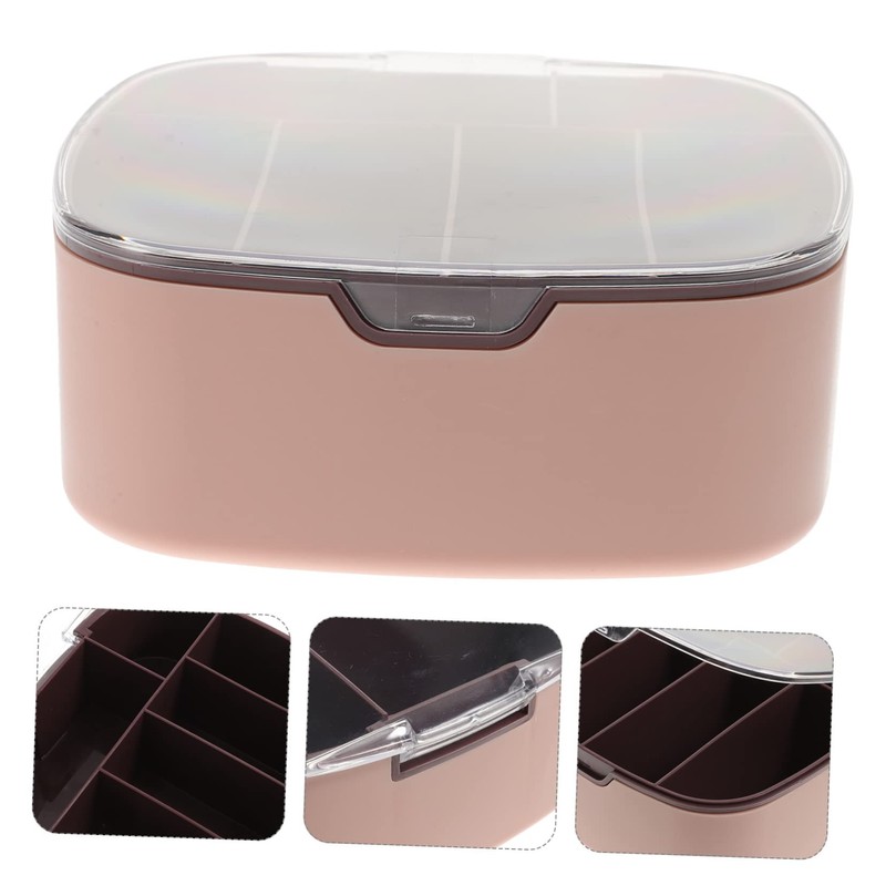 TEHAUX Cable Organizer Box with Compartments Dustproof Wire Holder for
