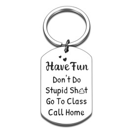 Teen Boy Gifts, Christmas Gifts for Teen Girls Boys, Birthday Gifts for Daughter Son, 16th 18th Birthday Gifts for Girls Boys, Gifts for College Girls, School Supplies, Dont Do Stupid Sh T Keychain