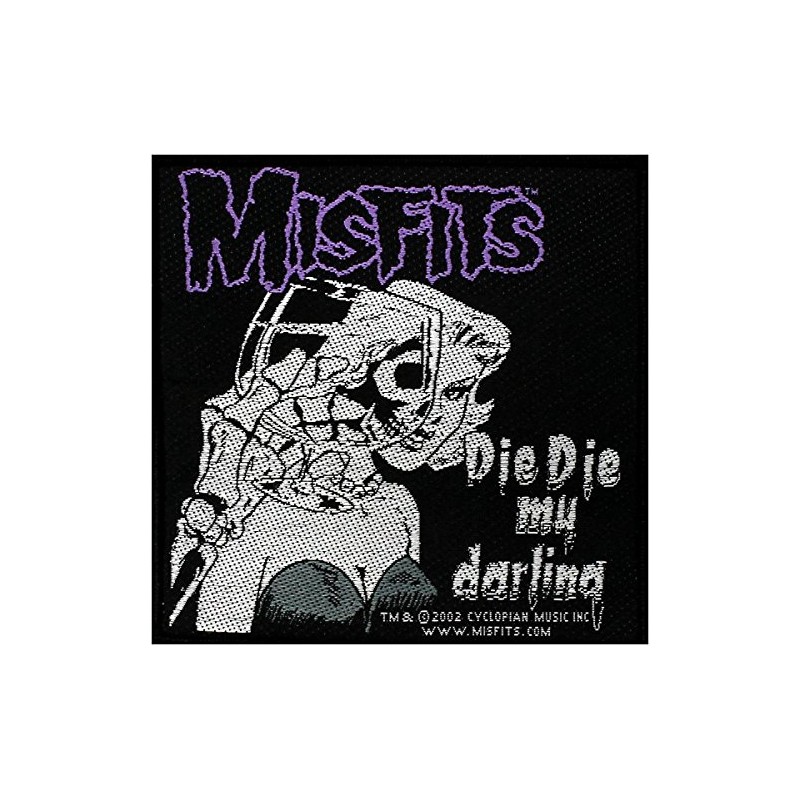 Misfits Die Die My Darling Patch Woven 10 x 10
