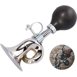 Lsydgn Bicycle Horn Retro Metal Air Horn Classic Ball Horn Loud Strong and Durable Loud Sound with Adjustable Clip Suitable for Most Bicycle Handlebars