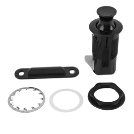 Cabinet Lock Zinc Alloy ABS Secure Round Embedded Push to Open Lock for File Drawer Cupboard Mailbox RV Furniture Black