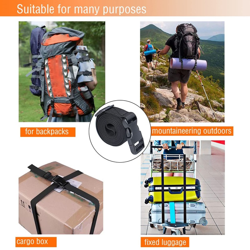 Utility Straps Tie Down Straps with Buckle Quick-Release Adjustable Nylon