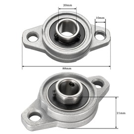 KCNOFNC Pack of 4 Pillow Block Bearings 20 mm Inner Diameter, Ball Bearing Flange Housing, Bearing Block with Ball Bearing, Housing Bearing, Bearing Housing