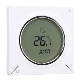 Digital Smart Thermostat, 16A Temperature Controller with Clear LCD Screen, Home Thermostat Support Memory Function for Room Heating, Easy to Install