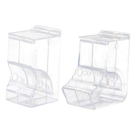 FOMIYES 2 Piezas comedero automatico para Hamster Botella de Agua de Animales pequeños Suministros de Mascotas comedero para Ardillas hámster alimentador automático de acrílico Relleno