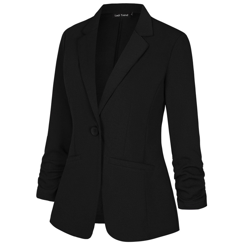 LADI TREND Womens Blazer Suit One Button Suit Notched Lapel