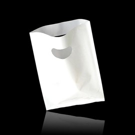 Durable Fancy Vinyl Shopping Bags (25x45cm) 100 Count