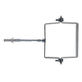 Fischer 1 pc SCP Collar for Gutters and Rainbows, Square Section, Diameter 100 mm, with Screw and Anchor S 10, 501307, Galvanized