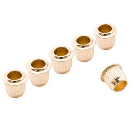 Musiclily Pro 9mm Guitar Tuner Bushings for Electric Guitar Vintage Tuning Pegs Machine Heads, Gold (Set of 6)