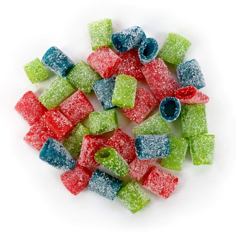 Sour Punch, Bites Strawberry Apple Blue Raspberry Flavors Chewy Candy