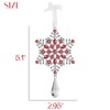 FIHOO Christmas Tree Ornaments – 2024 Rhinestone Snowflake Hanging Pendant